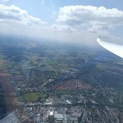Flugwegposition um 13:02:20: Aufgenommen in der Nähe von Landkreis Ansbach, Deutschland in 1171 Meter
